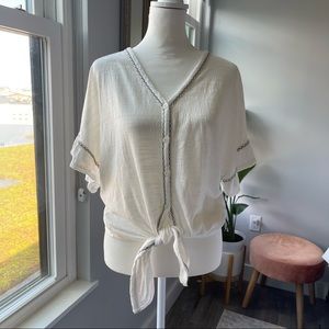 Max Studio Tie Front Blouse